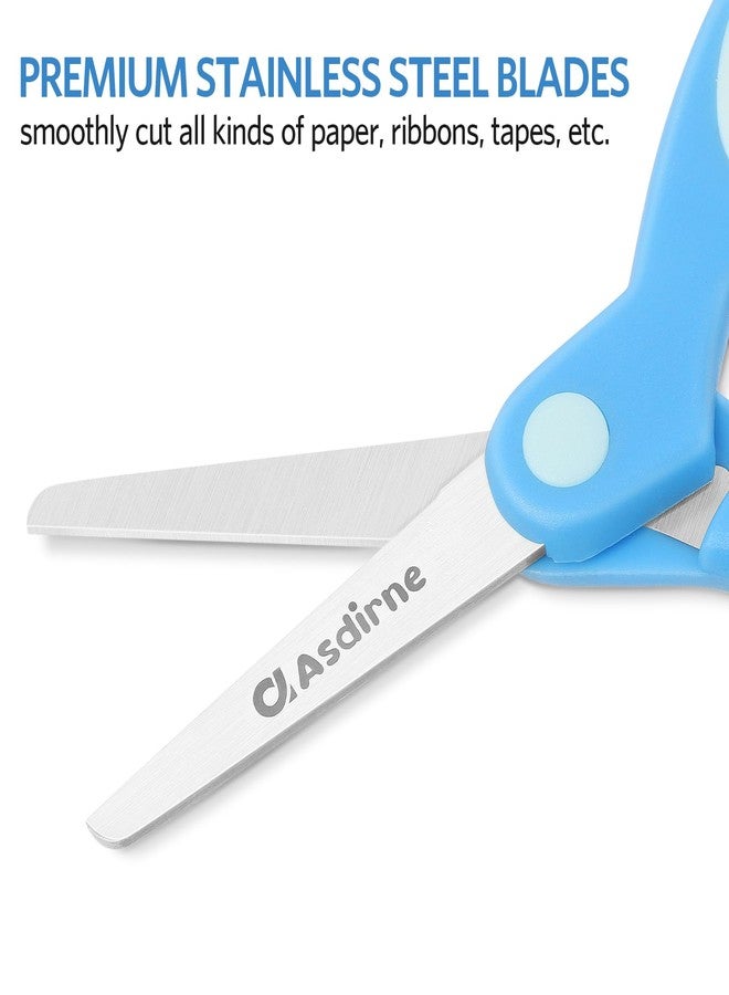 Asdirne Kids Scissors, Safety Children Scissors, Right-Handed, Stainless Steel Blades, Soft Grip, 3 Pack, Assorted Color, 13.5cm - Image 5